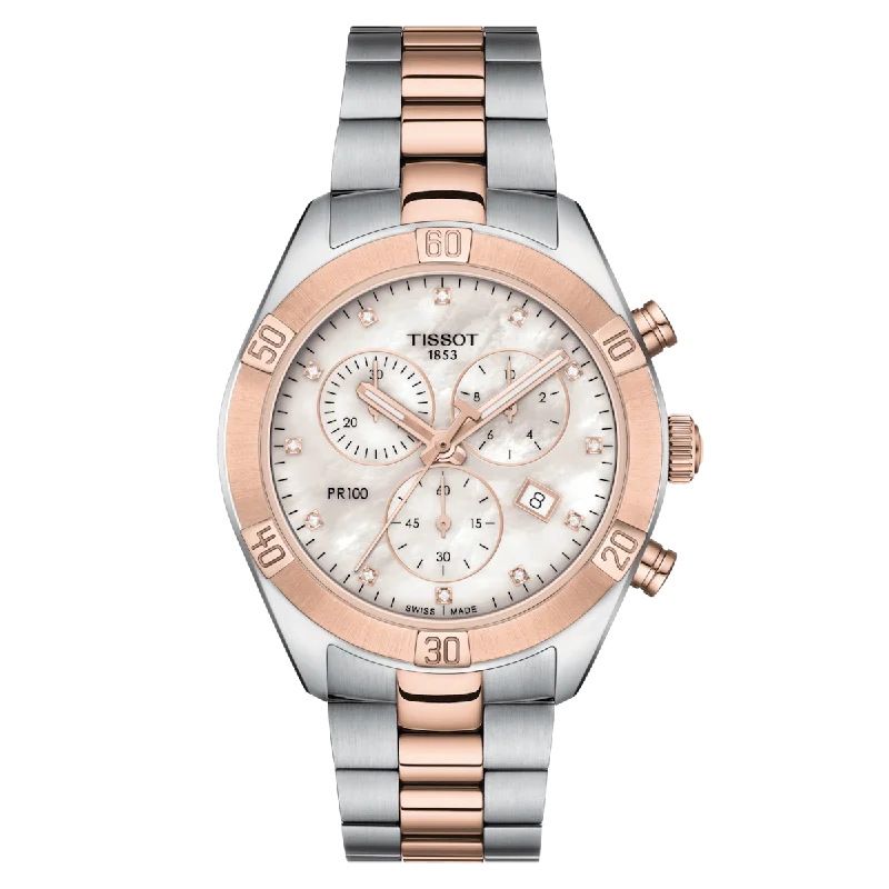 Men's Ruby Engagement Rings in Rose Gold with a Solitaire Design for a Romantic GestureTissot Pr 100 Sport Chic Chronograph T101.917.22.116.00