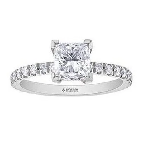 Men's Alexandrite Engagement Rings in Platinum with a Hidden Halo of DiamondsPrincess Cut Solitaire with diamond set shoulders 1.75ct