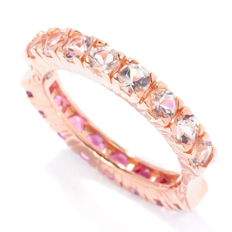 Jasper Gemstone Rings in 18K Gold Vermeil with a Matte Finish for a Subtle and Elegant Look925 Sterling Silver Morganite and Pink Tourmaline Ring