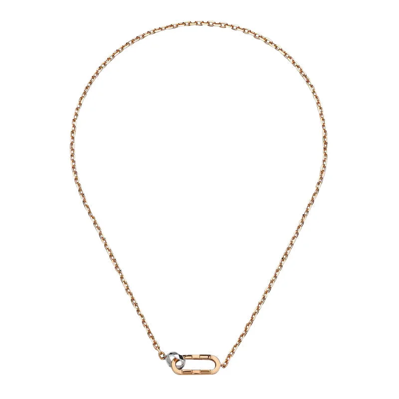 chain necklaces for men's fashionGucci Link To Love 18ct Rose Gold Chain Necklace