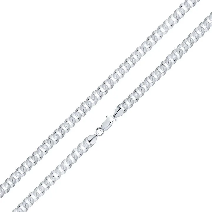 handmade chain necklaces jewelryFlat Curb Chain Necklace 6.5mm