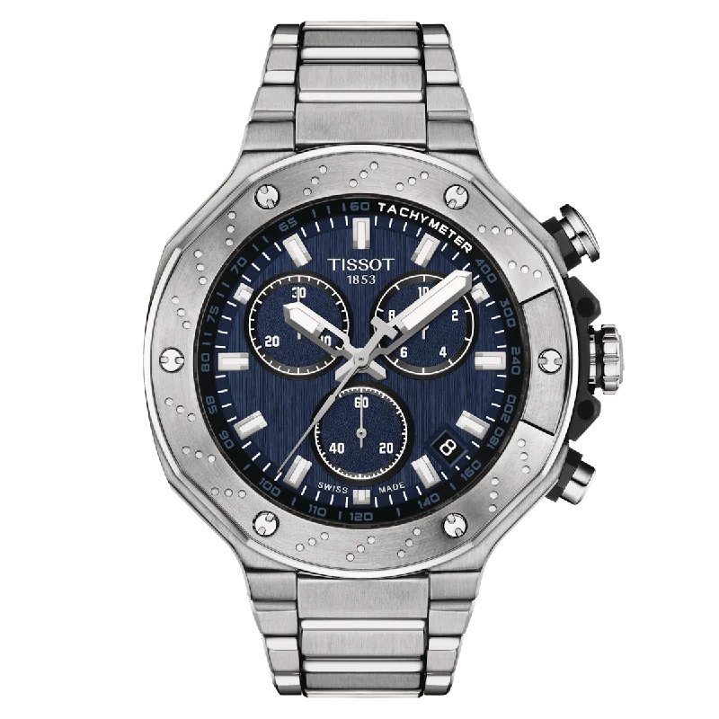 Men's Sapphire Engagement Rings in 18K White Gold with Pave Diamond AccentsTissot T-Race Chronograph T141.417.11.041.00