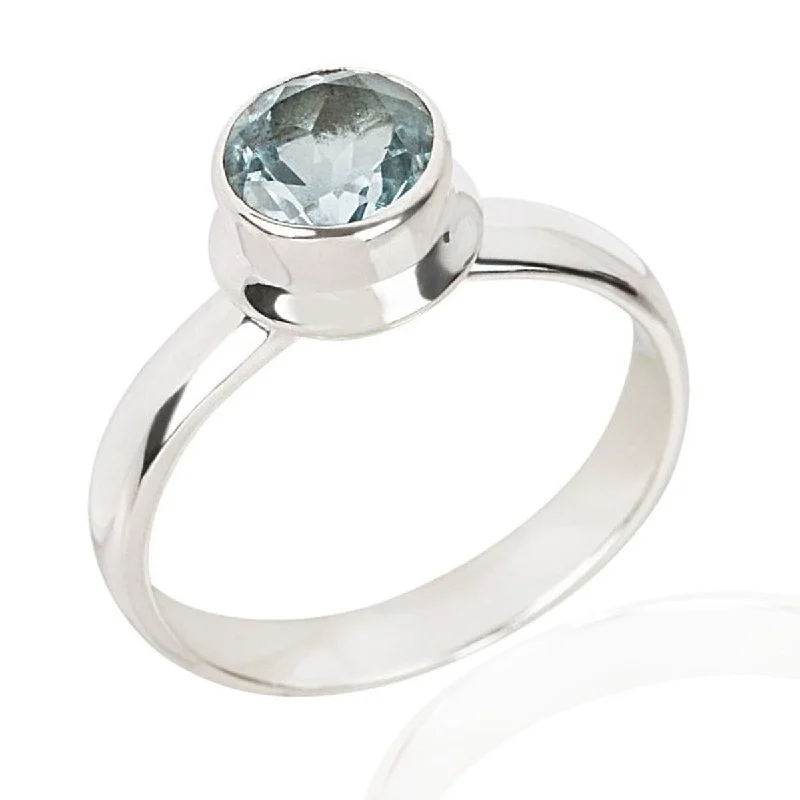 Citrine Gemstone Rings in Stainless Steel with a Stackable Design for a Trendy Everyday Wear925 Sterling Silver Sky Blue Topaz Solitaire Ring