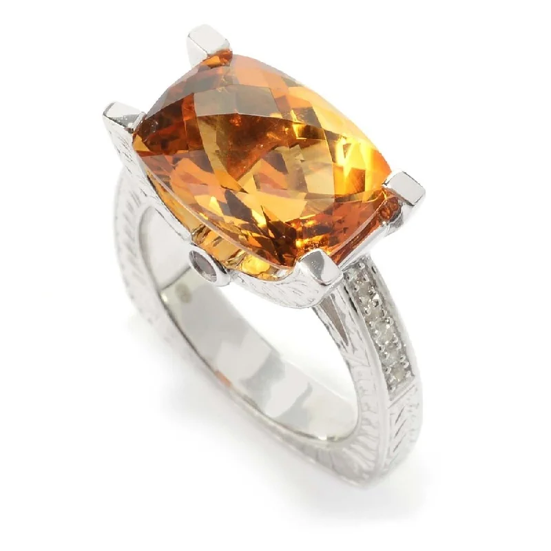 Ruby Gemstone Rings in 14K Yellow Gold with a Solitaire Setting for a Classic and Bold StatementSterling Silver Citrine Textured East-West Ring