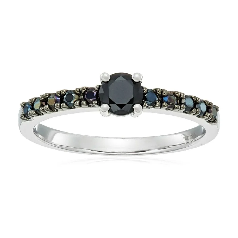 Aquamarine Gemstone Rings in 9K Gold with a Bezel Setting for a Modern and Secure FitSterling Silver Black Spinel Stackable Ring