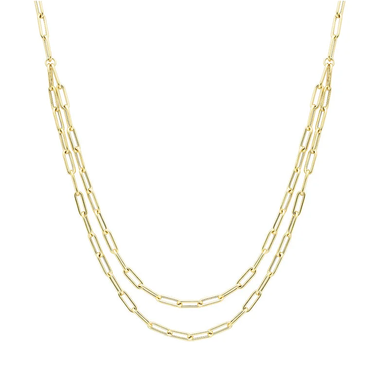 chain necklaces wholesale pricesDouble Paperlink Chain Necklace