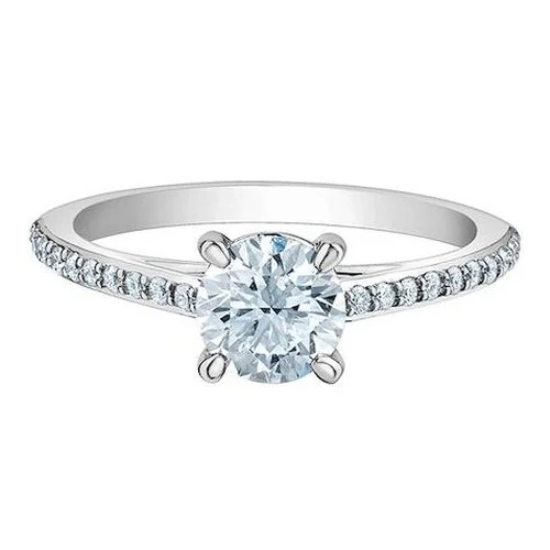 Men's Diamond Engagement Rings with Platinum Band and Halo Setting for a Luxury Proposal1.20ct Brilliant Cut Lab Grown Solitaire With Diamond shoulders Engagement ring