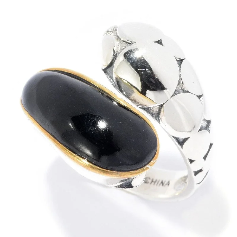 Jasper Gemstone Rings in 18K Gold Vermeil with a Matte Finish for a Subtle and Elegant LookSterling Silver Colorado Black Moonstone Ring