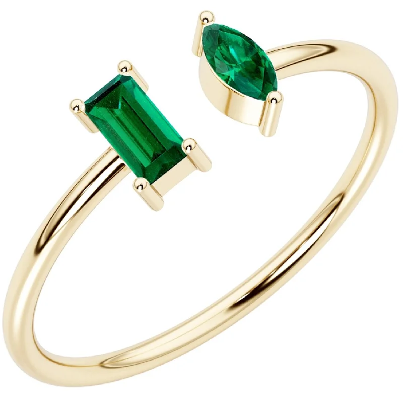 Alexandrite Gemstone Rings in Platinum with a Hidden Halo for a Rare and Luxurious Piece14k Gold Plated Sterling Silver 1.75 ct total Emerald Ring