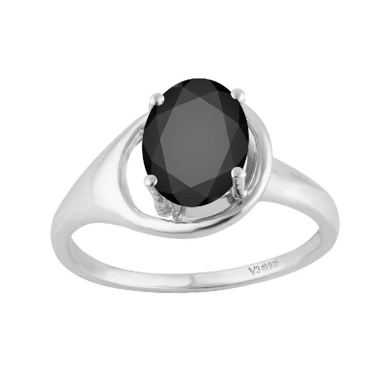 Alexandrite Gemstone Rings in Platinum with a Hidden Halo for a Rare and Luxurious PieceSterling Silver with Natural Black Spinel Solitaire Ring