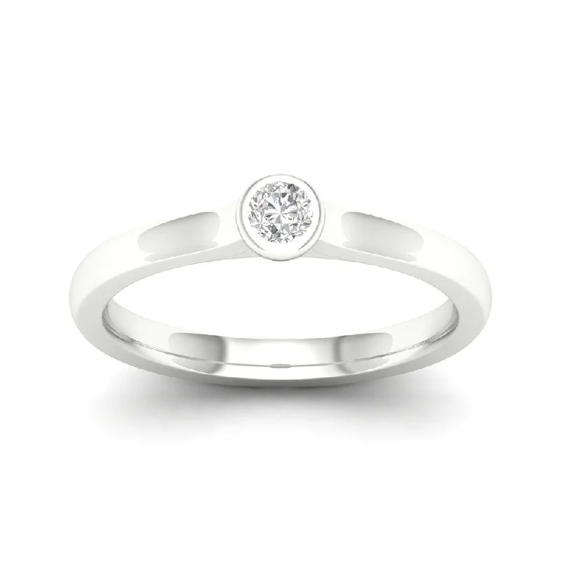 De Couer 10k Gold 1/10 ct TDW Diamond Ring