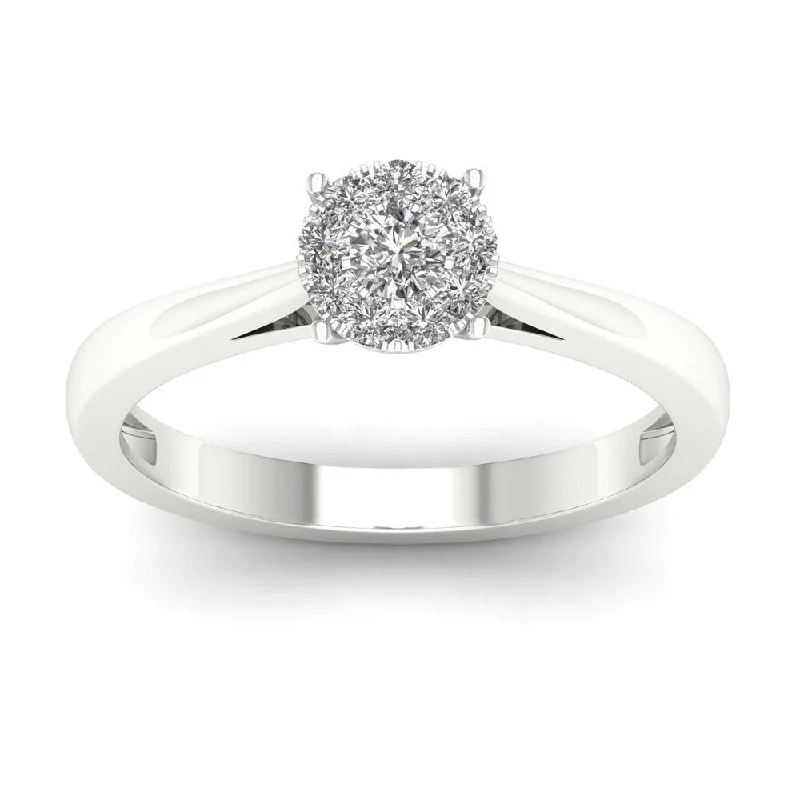 De Couer 10k Gold 1/2ct TDW Diamond Ring