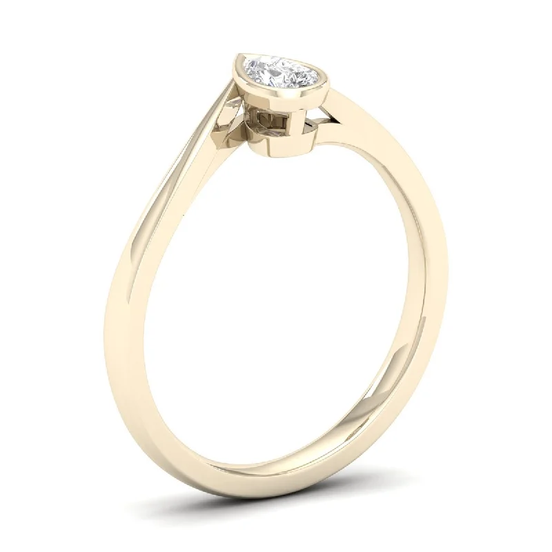 De Couer 10k Gold 1/5ct TDW Diamond Bypass Ring