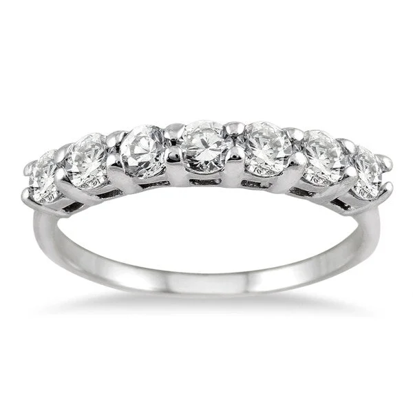 Marquee Jewels 14k White Gold 1ct TDW Diamond Band