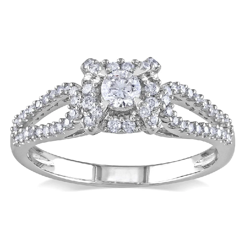 Miadora 14k White Gold 1/2ct TDW Diamond Ring