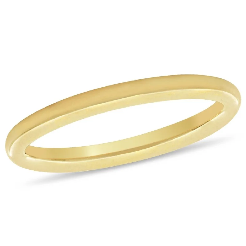 Miadora 14k Yellow Gold Classic Comfort-Fit Ladies Wedding Band (2 MM)