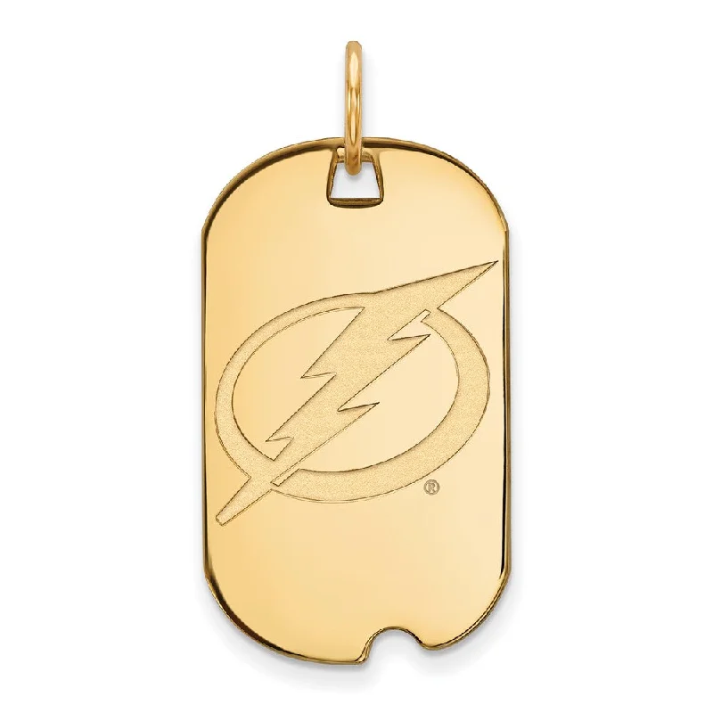 Water - Resistant Stainless Steel Diving - Themed Pendant for DiversLeather - Wrapped Pendants with Brass Stud Embellishments10k Yellow Gold NHL Tampa Bay Lightning Dog Tag Pendant