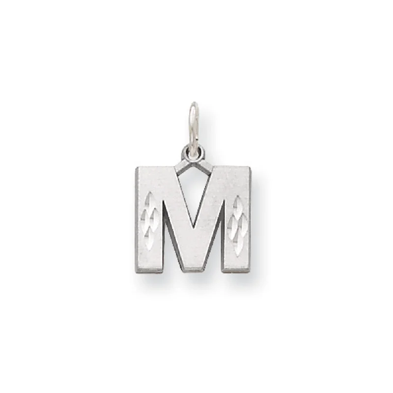 Military - Inspired Dog Tag Pendant with Engraved Service NumbersBone - Carved Pendants with Tribal - Inspired Symbols14k White Gold, Julia Collection, Small Satin Block Initial M Pendant