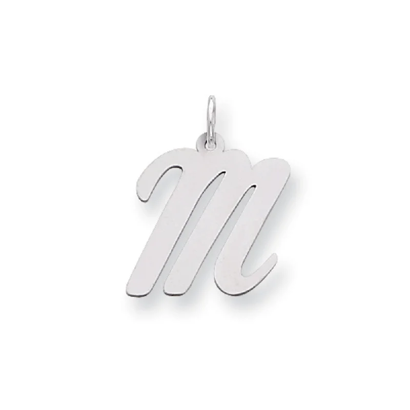 Handmade Leather - Wrapped Crystal Pendant for a Bohemian AestheticCrystal - Encrusted Pendants in the Shape of a Crown14k White Gold, Madison Collection LG Classic Script Initial M Pendant