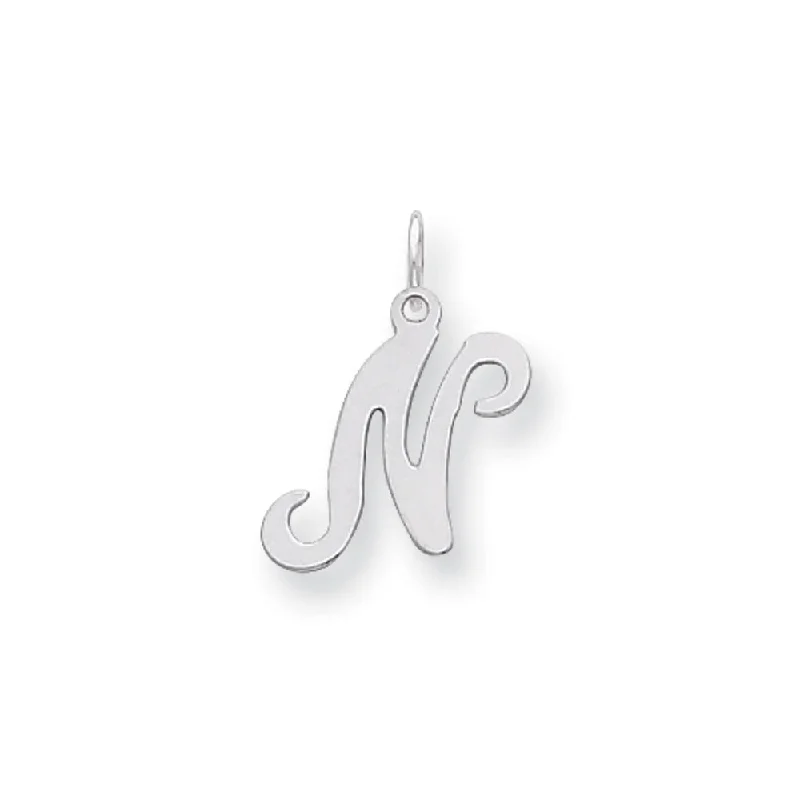 Mother - of - Pearl Inlaid Seahorse Pendant for Beach LoversObsidian Pendants with Shiny Mirror - Like Surfaces14k White Gold, Sophia Collection, Small Script Initial N Pendant