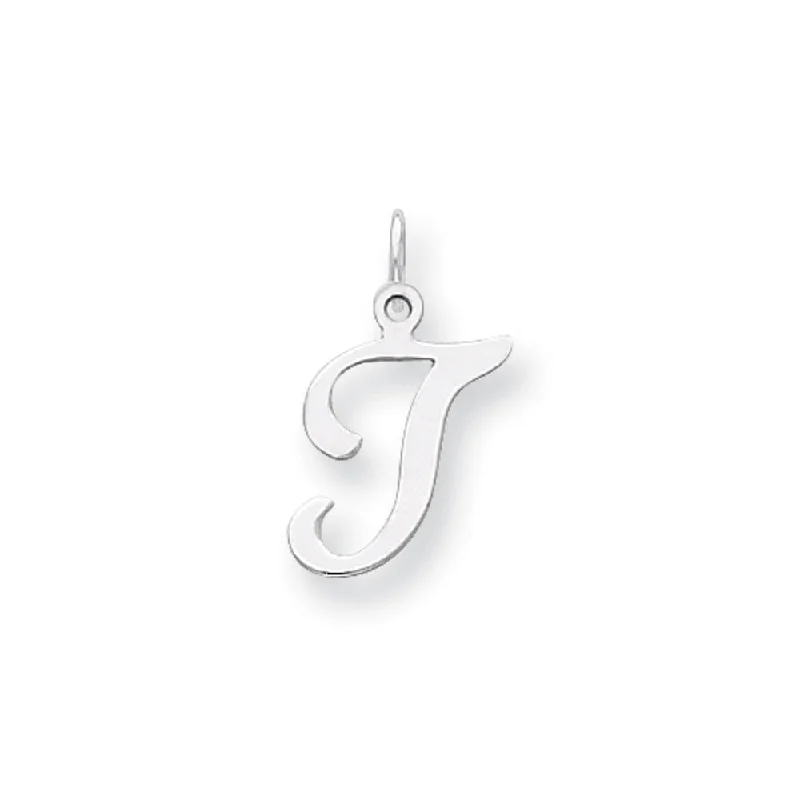 Double - Heart Pendant with Interlocking Design for CouplesCoral - Trimmed Pendants with Seashell and Pearl Accents14k White Gold, Sophia Collection, Small Script Initial T Pendant