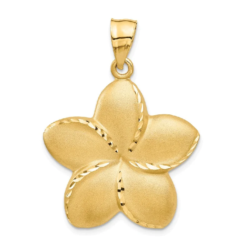 Hand - Carved Jade Buddha Pendant for Spiritual and Cultural SignificanceGold - Plated Pendants with Enameled Floral Bouquets14k Yellow Gold 28mm Satin and Diamond Cut Plumeria Pendant