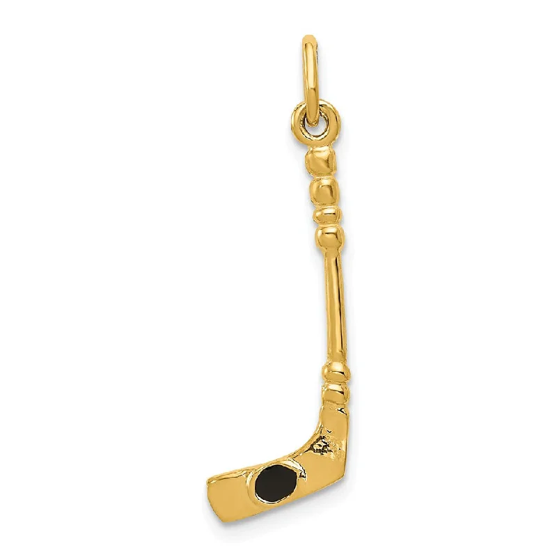 Adjustable - Chain Cubic Zirconia Solitaire Pendant for a Sparkling GiftCopper Pendants with Hammered and Patinated Finishes14k Yellow Gold and Black Enamel 3D Hockey Stick and Puck Pendant