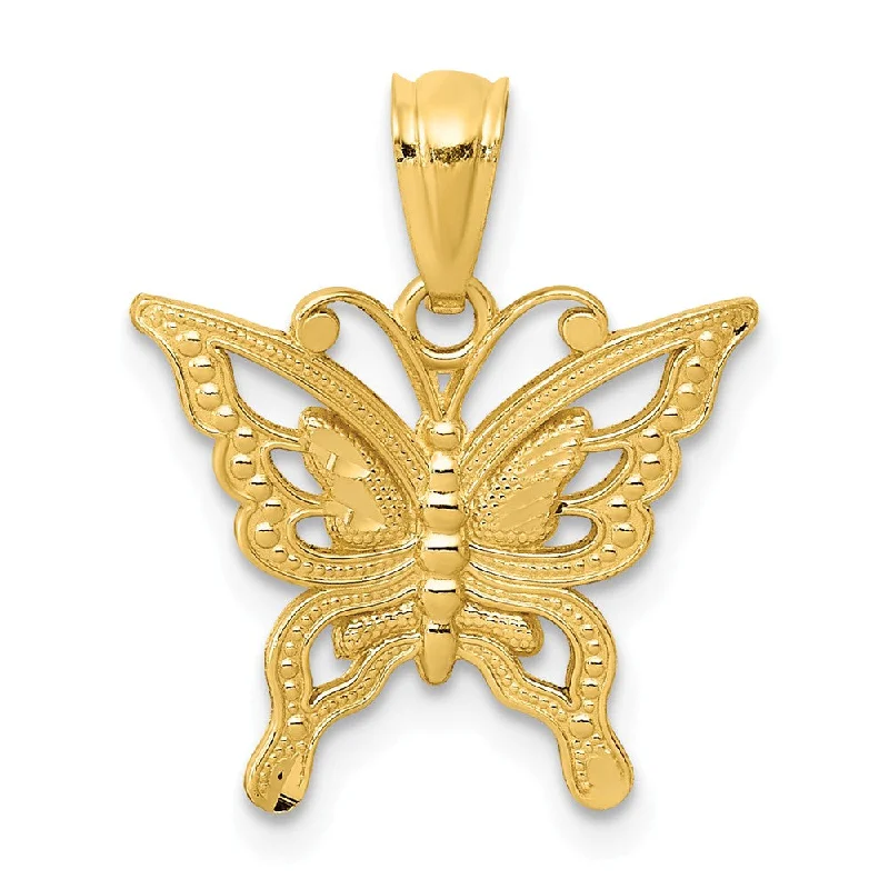 3D - Printed Polymer Clay Animal - Print Pendant for a Fun and Quirky AccessoryRecycled Metal Pendants with Upcycled Jewelry Components14k Yellow Gold Diamond Cut Butterfly Pendant, 15mm