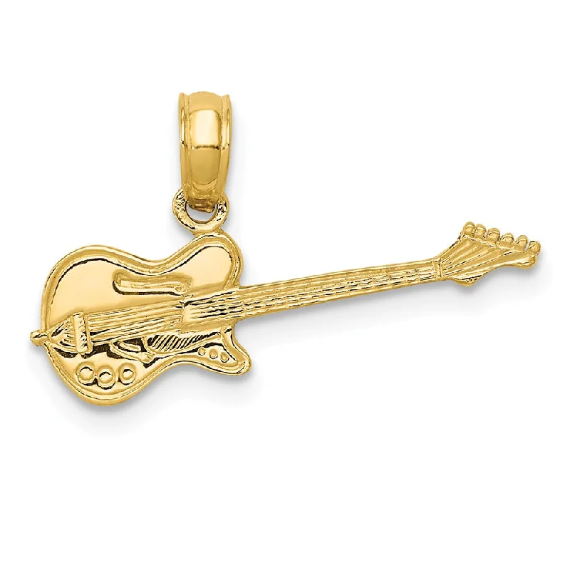 Handmade Leather - Wrapped Crystal Pendant for a Bohemian AestheticCrystal - Encrusted Pendants in the Shape of a Crown14k Yellow Gold Electric Guitar Pendant