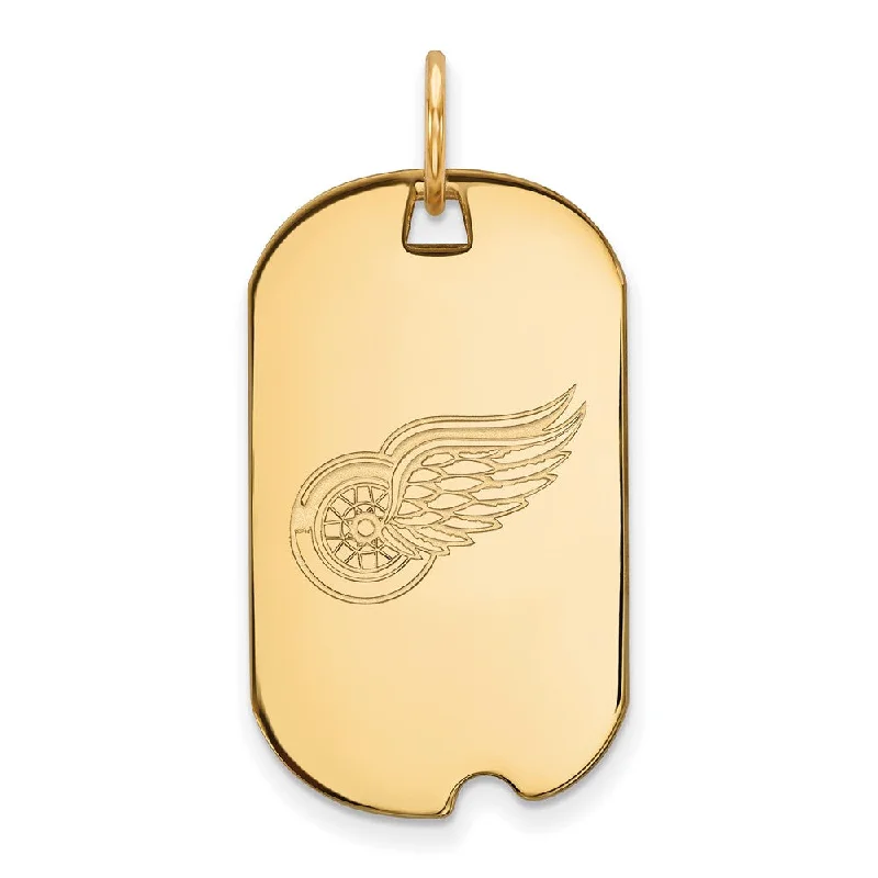 Water - Resistant Stainless Steel Diving - Themed Pendant for DiversLeather - Wrapped Pendants with Brass Stud Embellishments14k Yellow Gold NHL Detroit Red Wings Dog Tag Pendant