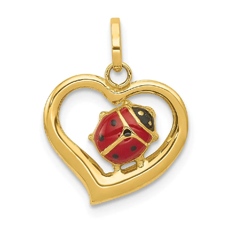 Laser - Cut Woodland Scene Pendant for Nature EnthusiastsStainless Steel Pendants with Laser - Etched Motivational Quotes14k Yellow Gold Open Heart Enameled Ladybug Pendant, 14mm