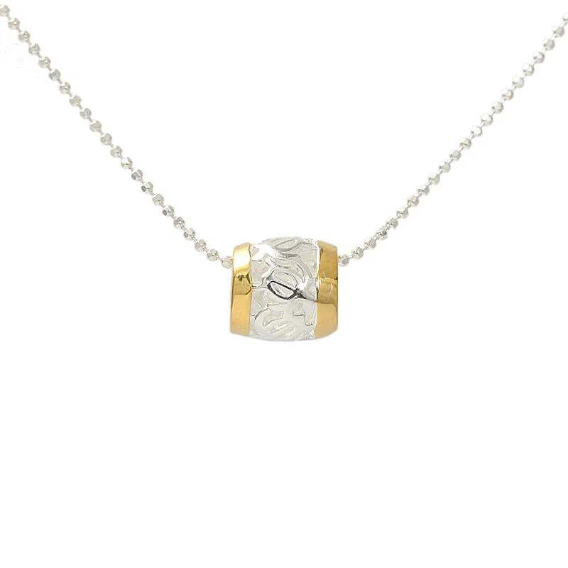 Heart-shaped pendants for Valentine’s DaySterling Silver Two Tone Yellow Gold Plated Honu (Turtle) Barrel Pendant (Chain Sold Separately)