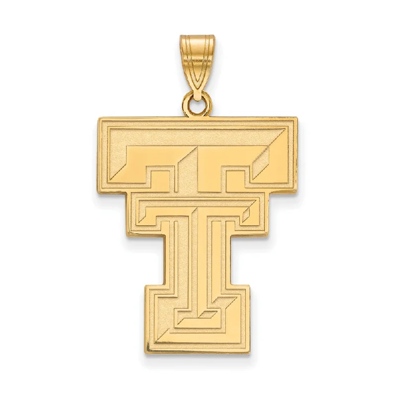 Water - Resistant Stainless Steel Diving - Themed Pendant for DiversLeather - Wrapped Pendants with Brass Stud Embellishments14k Yellow Gold Texas Tech U. XL Pendant