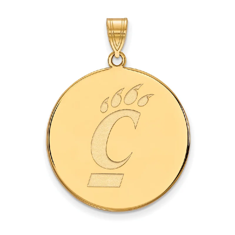 Handmade Leather - Wrapped Crystal Pendant for a Bohemian AestheticCrystal - Encrusted Pendants in the Shape of a Crown14k Yellow Gold U of Cincinnati XL Logo Disc Pendant