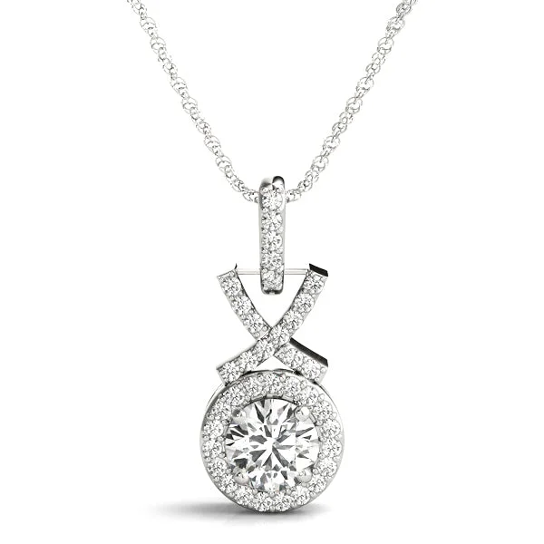 Long chain necklaces for layeringBrilliant cut Diamonds "Karen" Pendent