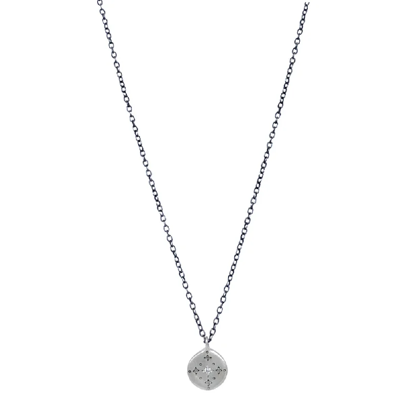 Adjustable length necklaces for versatilityDiamond & Sterling Silver Necklace - "New Moon"