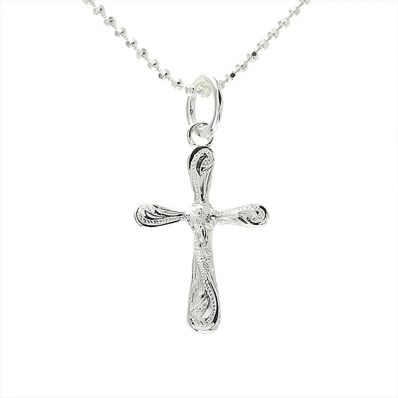 Moon phase pendants for celestial loversSterling Silver Hawaiian Scroll Cross Pendant (Chain Sold Separately)