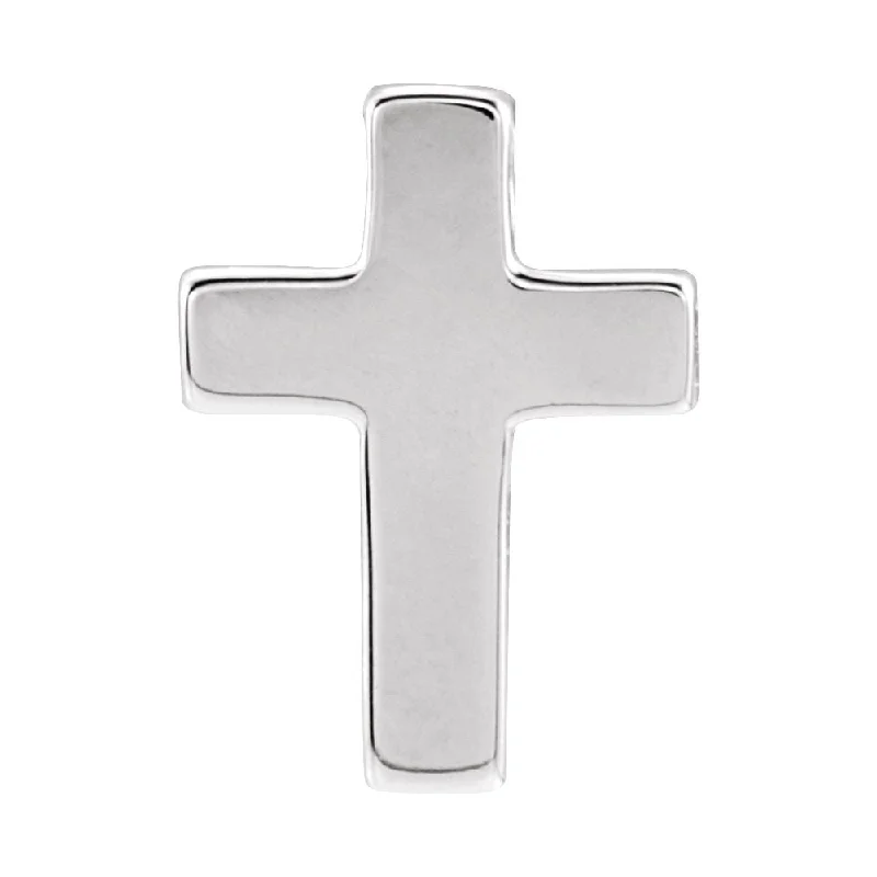 Crystal healing pendants for wellness enthusiastsPlatinum Petite Hollow Cross Slide Pendant, 9 x 12mm