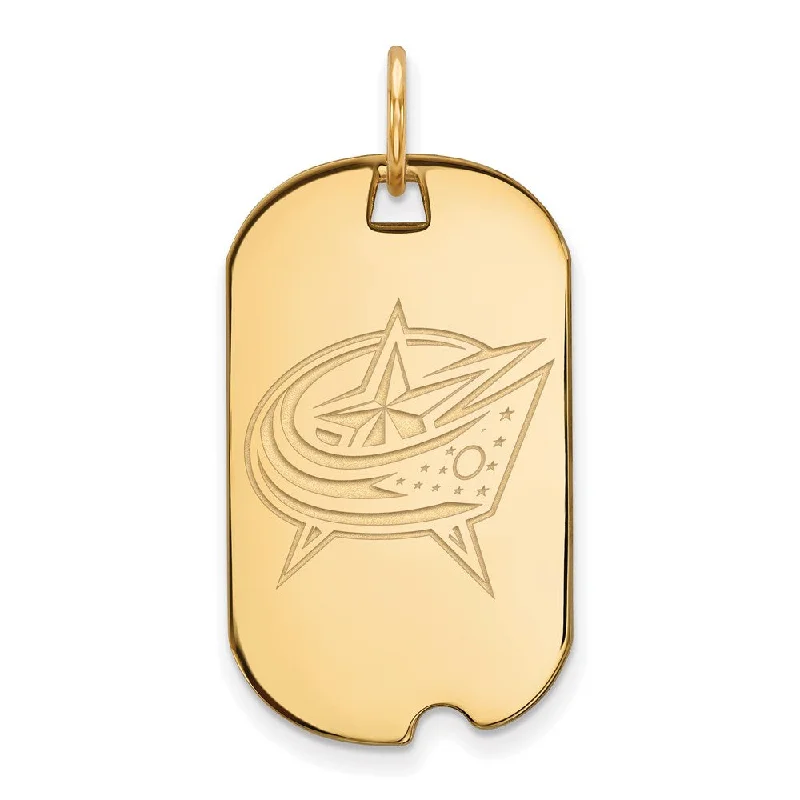 Mother - of - Pearl Inlaid Seahorse Pendant for Beach LoversObsidian Pendants with Shiny Mirror - Like SurfacesSS 14k Yellow Gold Plated NHL Columbus Blue Jackets Dog Tag Pendant