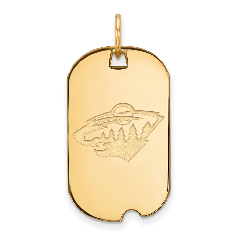 Handmade Leather - Wrapped Crystal Pendant for a Bohemian AestheticCrystal - Encrusted Pendants in the Shape of a CrownSS 14k Yellow Gold Plated NHL Minnesota Wild Dog Tag Pendant