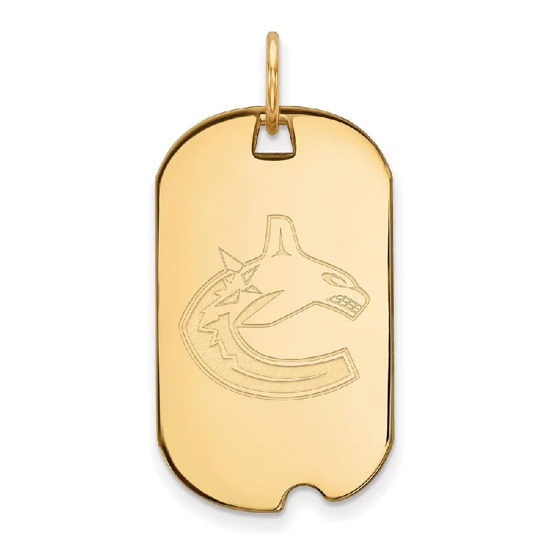 Mother - of - Pearl Inlaid Seahorse Pendant for Beach LoversObsidian Pendants with Shiny Mirror - Like SurfacesSS 14k Yellow Gold Plated NHL Vancouver Canucks Dog Tag Pendant