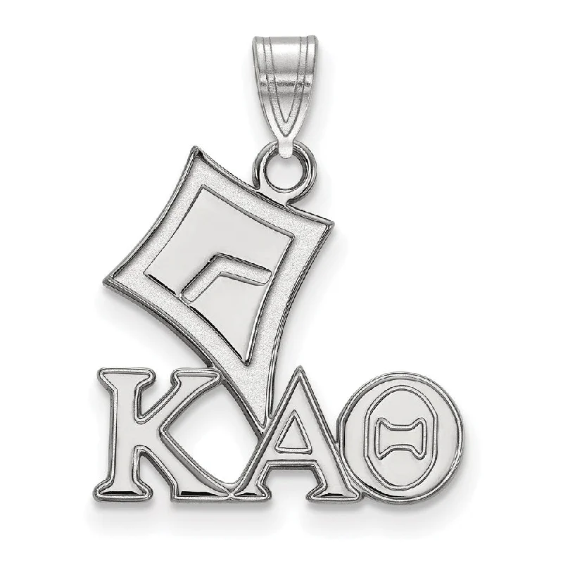 Double - Heart Pendant with Interlocking Design for CouplesCoral - Trimmed Pendants with Seashell and Pearl AccentsSterling Silver Kappa Alpha Theta Small Pendant