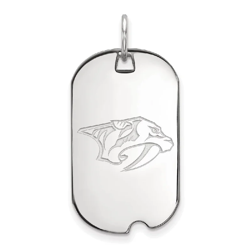 Water - Resistant Stainless Steel Diving - Themed Pendant for DiversLeather - Wrapped Pendants with Brass Stud EmbellishmentsSterling Silver NHL Nashville Predators Dog Tag Pendant