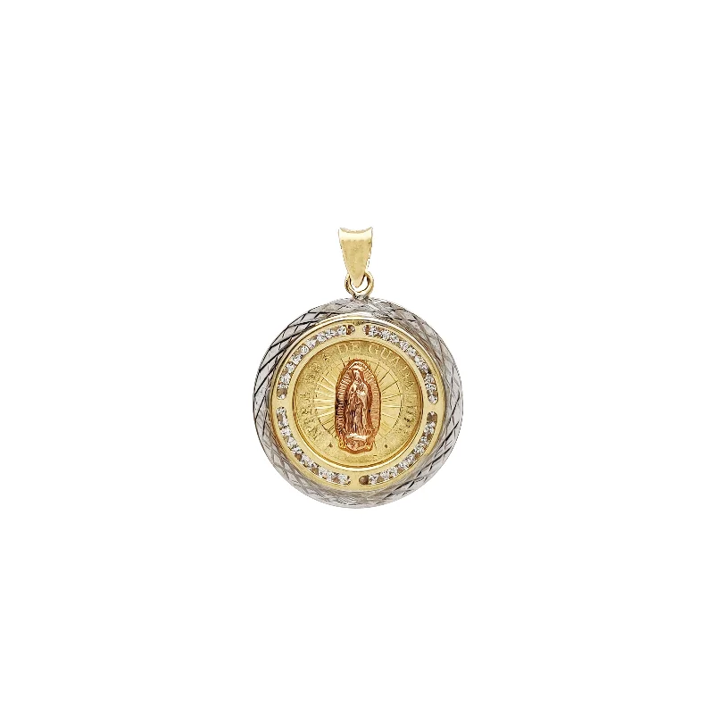 Pearl - Embellished Floral Pendant for a Feminine and Romantic LookTurquoise - Inlaid Pendants with Southwest - Style Geometric PatternsTwo-tone "Nuestra Sra de Guadalupe" Pendant (14K)