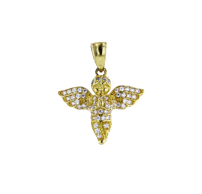 18K Gold - Plated Angel Wing Pendant for a Symbolic and Elegant AccessorySterling Silver Pendants with Hand - Engraved Family CrestsYellow Gold Micropave Guardian Angel Pendant (14K)