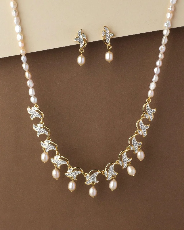 personalized chain necklaces engravingTrendy Real Pearl Necklace Set