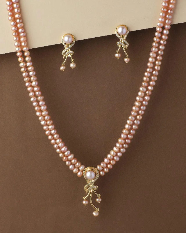 festival chain necklaces New YearTrendy Real Pearl Necklace Set