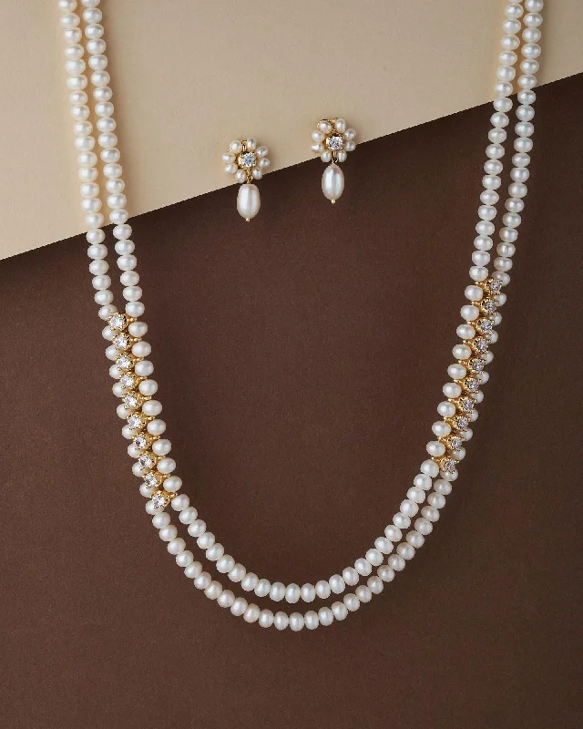 fashion chain necklaces for womenTrendy Pearl Necklace Set