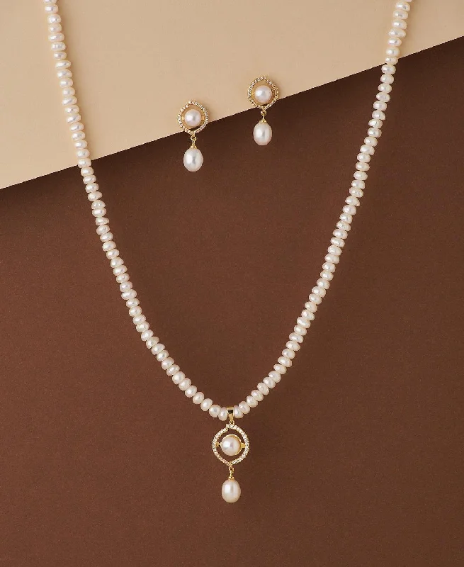 handmade chain necklaces jewelryBeautiful Real Pearl Necklace Set