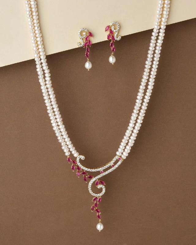 personalized chain necklaces engravingTrendy Vintage Pearl Necklace Set